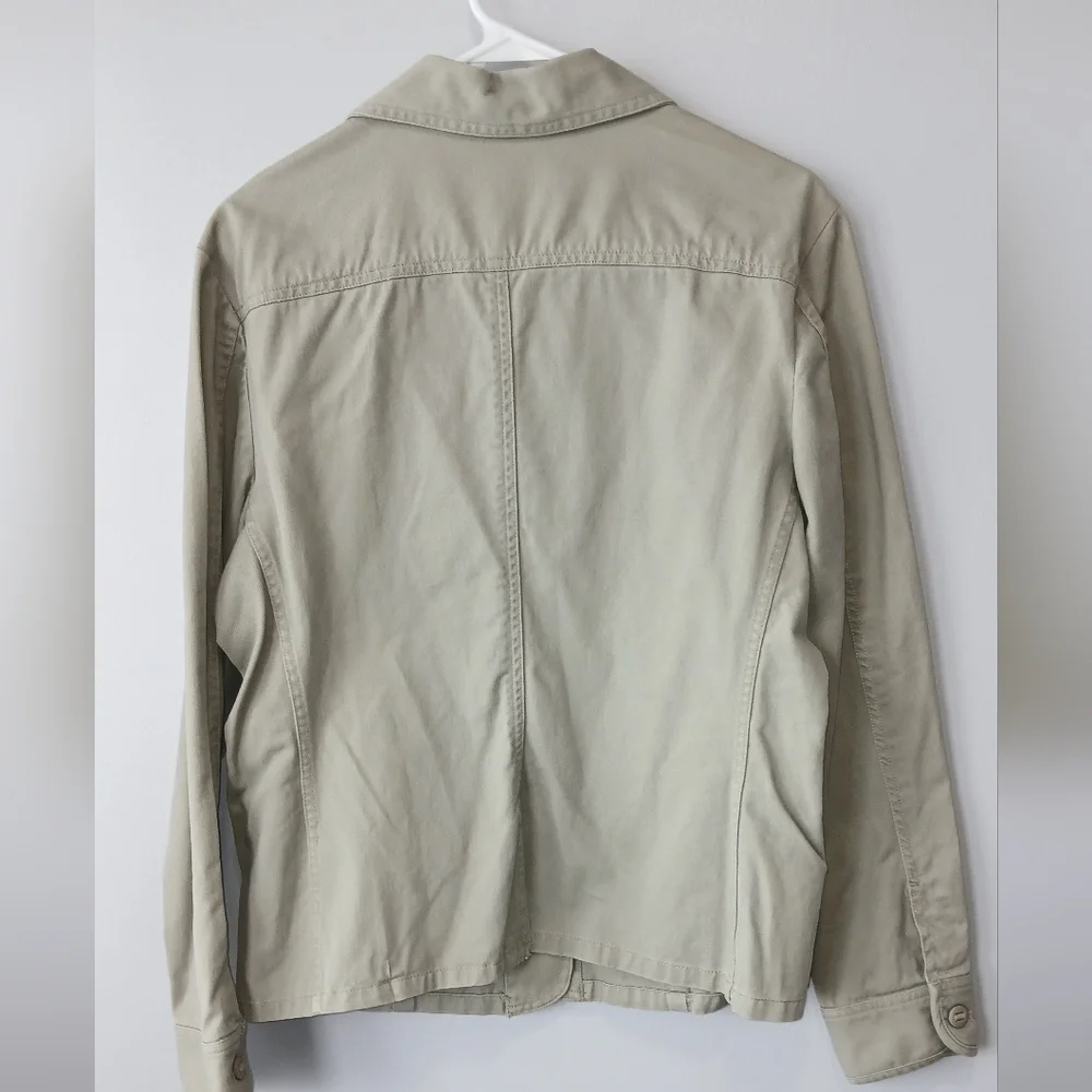 Sonoma 100% Cotton Sage Blazer Jacket Womens Large Officewear Casual - Picture 5 of 8